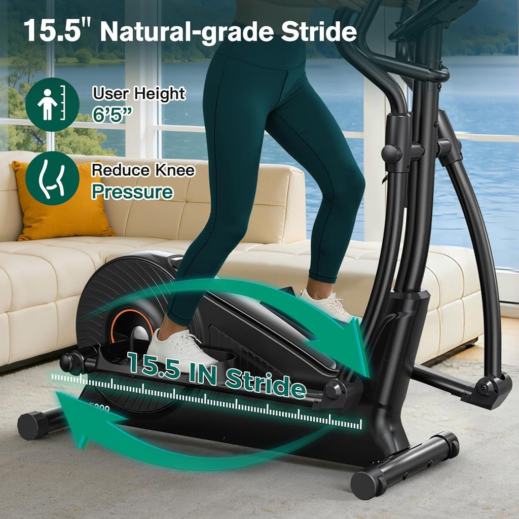 Quiet Magnetic LCD Home Elliptical Trainer