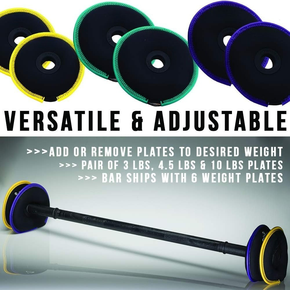 Adjustable Soft Plate Barbell Weight Set