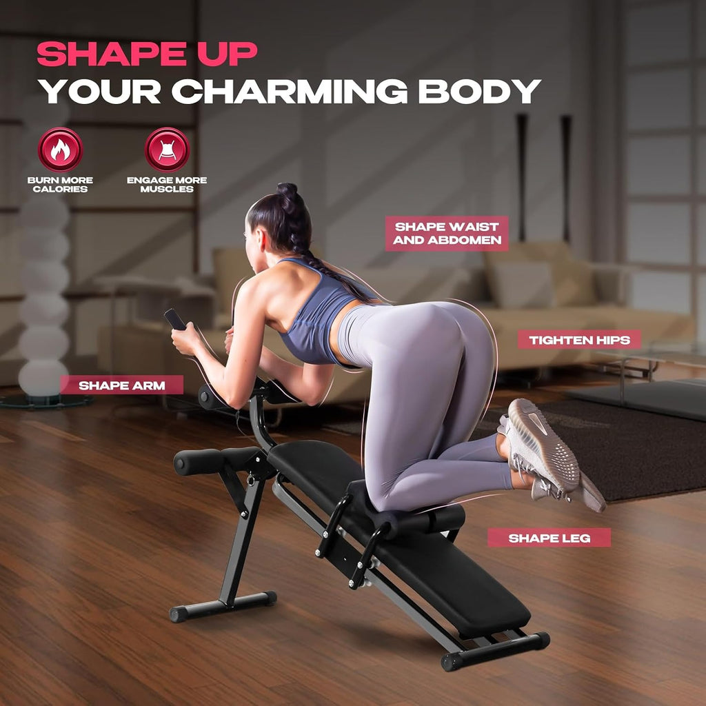 Foldable LCD Display Ab Workout Machine