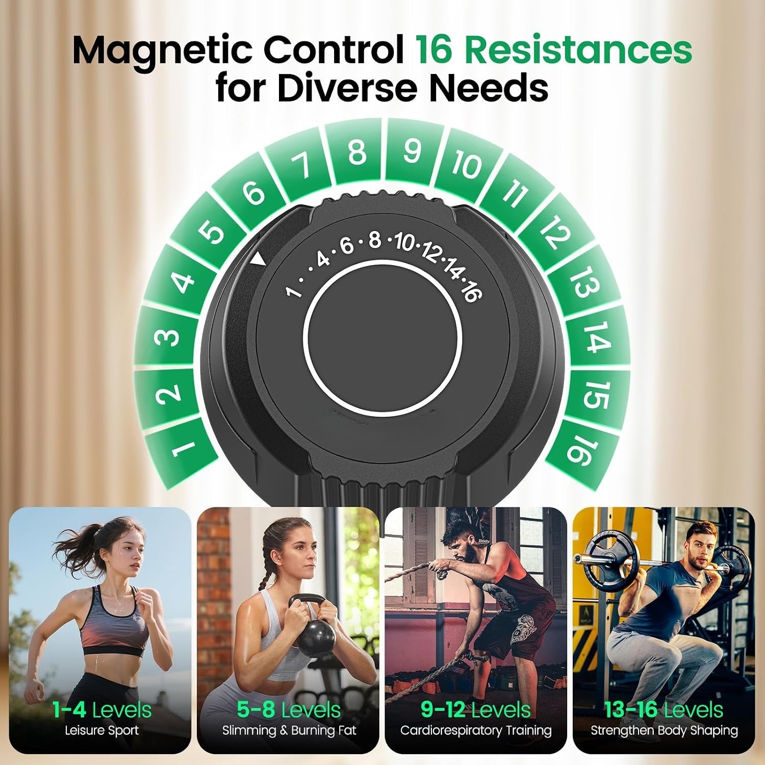 Foldable Magnetic Home Elliptical Trainer