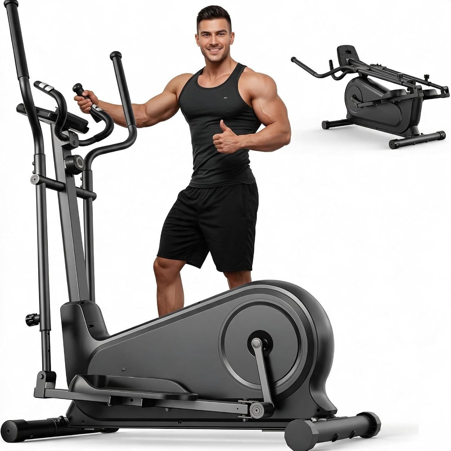 Foldable Magnetic Home Elliptical Trainer