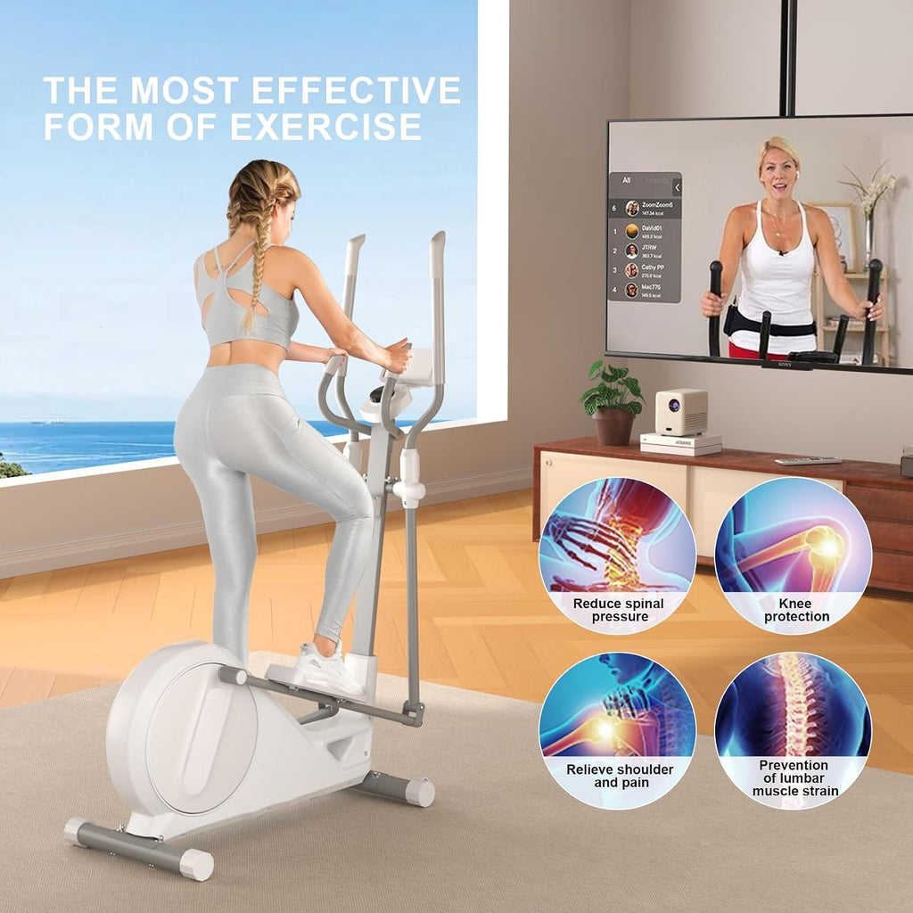 Magnetic App-Connected Compact Elliptical Trainer