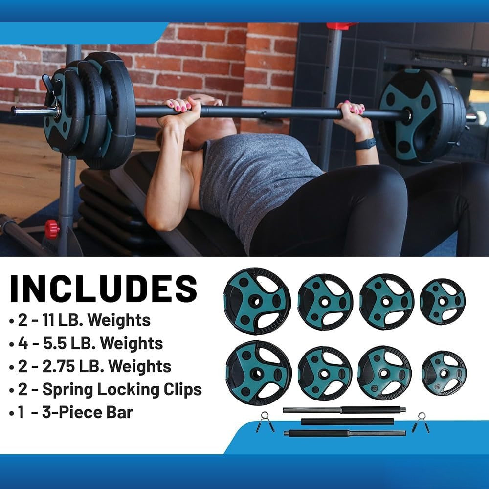 Adjustable Padded Barbell Weight Set