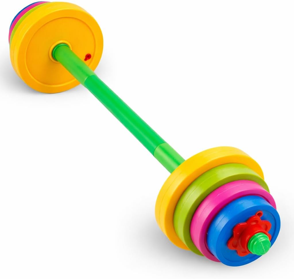 Multicolored Kids Adjustable Barbell Play Set