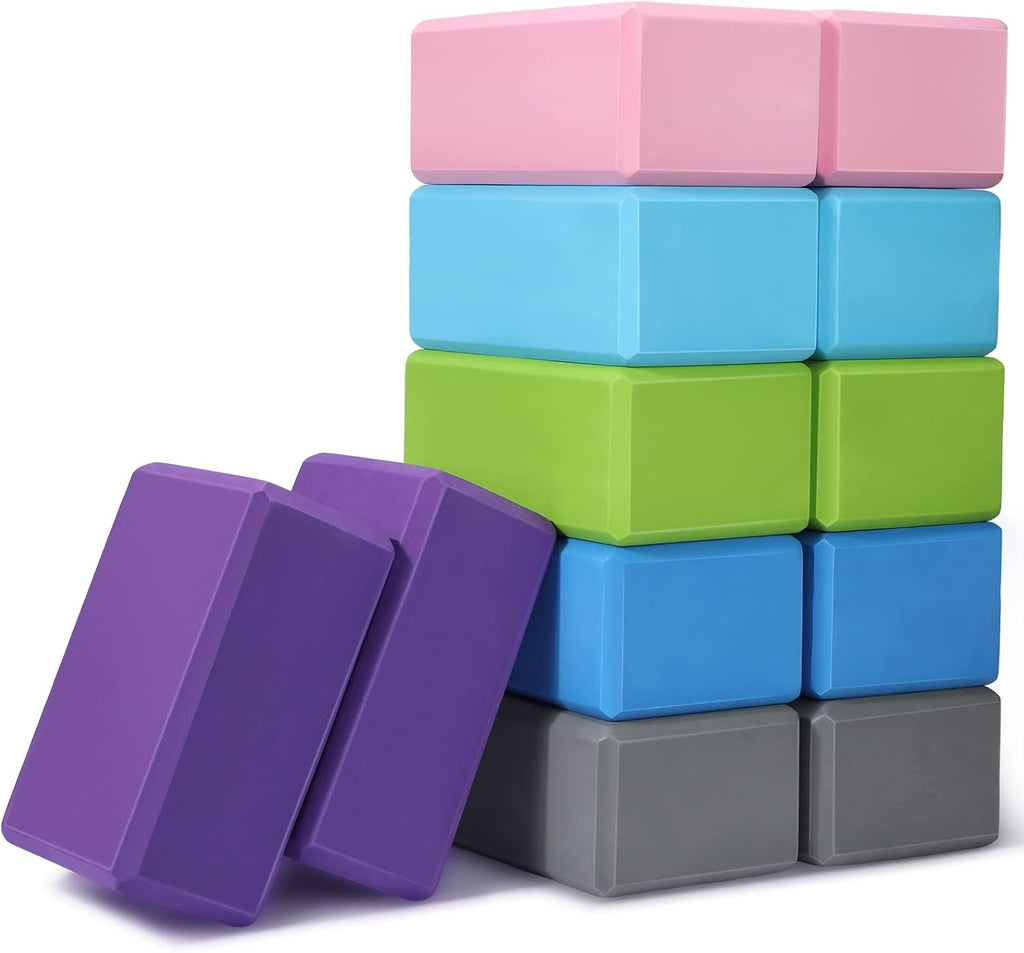 12 Pack EVA Foam Yoga Blocks for Beginners