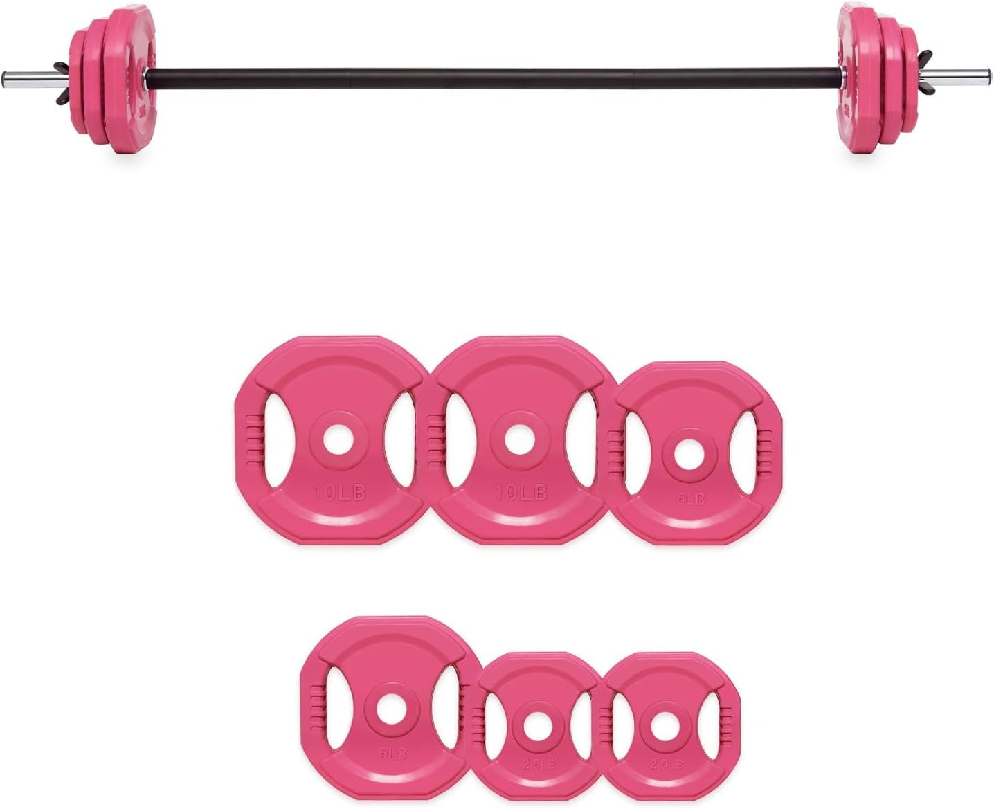 Padded Bar Adjustable Barbell Weight Set