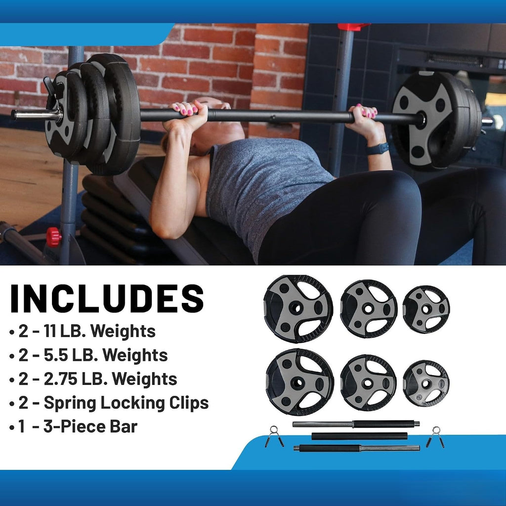 US Weight 43 LB Perfect Barbell Weight Set for Use in Home Gym