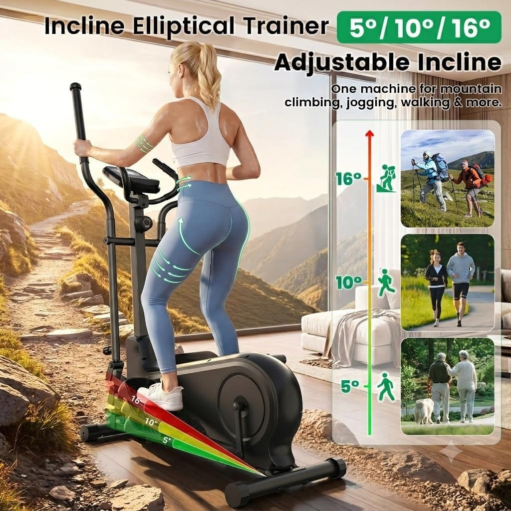 Foldable Magnetic Home Elliptical Trainer