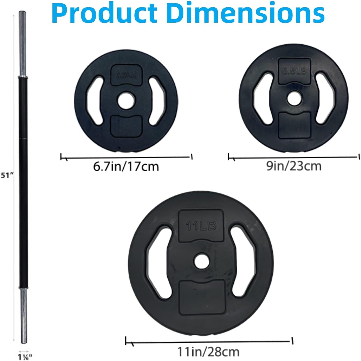 40lb Adjustable Home Gym Barbell Set