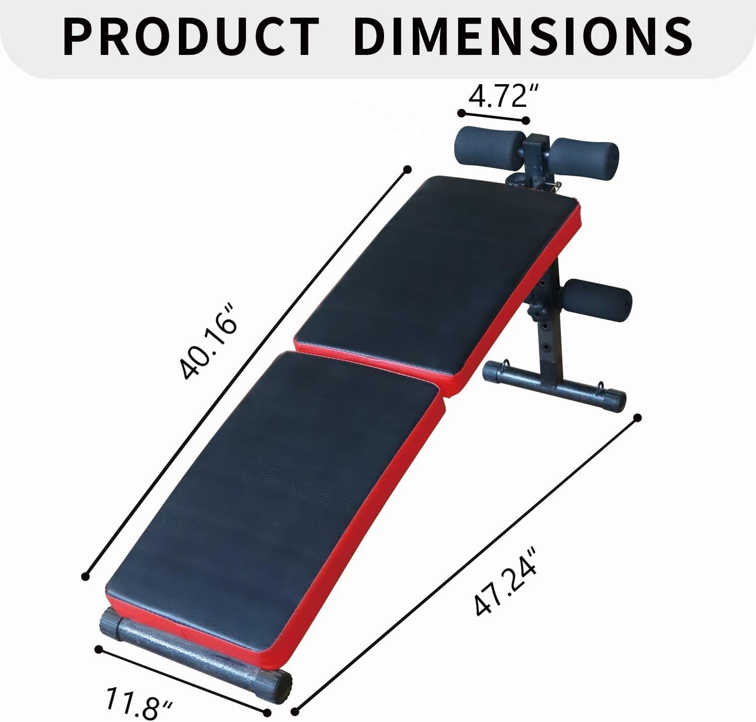 Foldable Adjustable Curved Sit Up Workout Bench