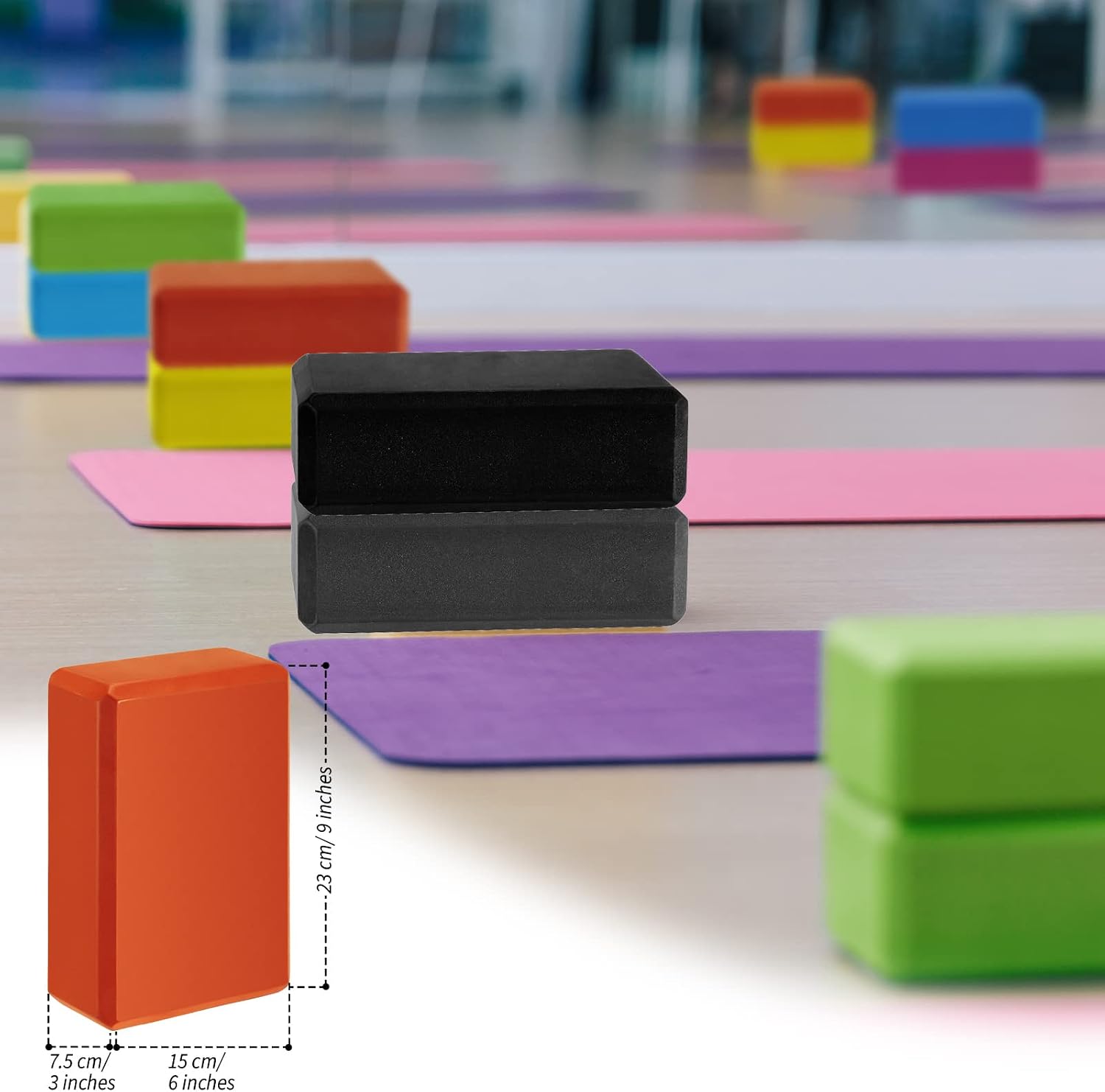 10 Pack Lightweight EVA Non-Slip Yoga Blocks