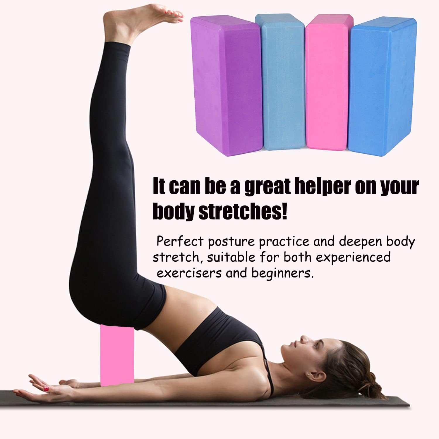 4 Pack High Density Non-Slip EVA Yoga Blocks
