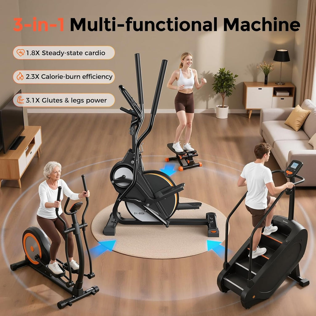3-in-1 Incline Kinomap Elliptical Trainer