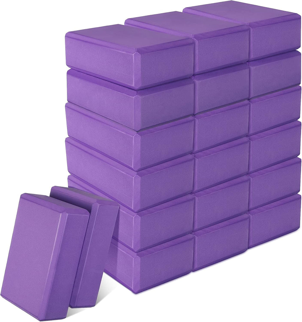 20 Pack Purple High Density EVA Yoga Blocks