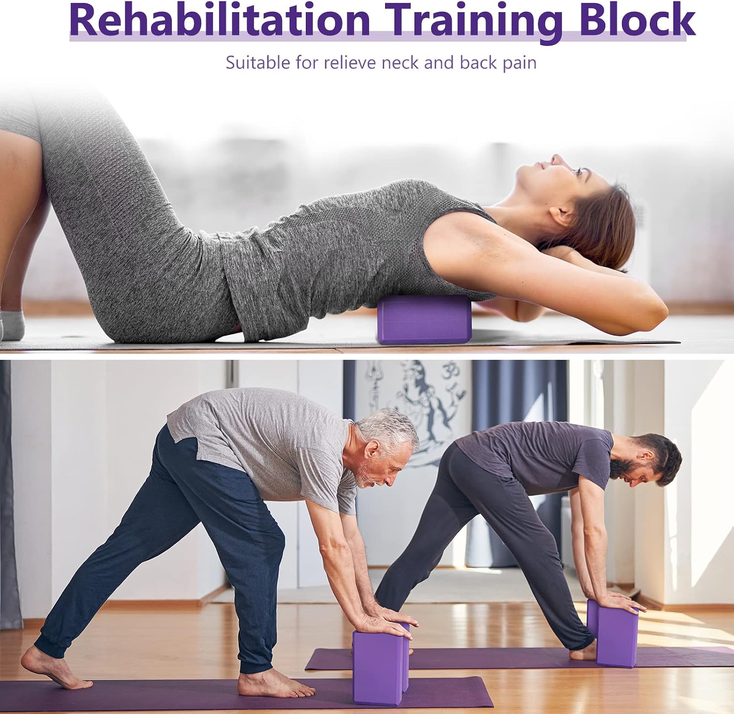 20 Pack Purple High Density EVA Yoga Blocks