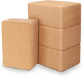 4 Pack Natural Cork Non-Slip Yoga Blocks