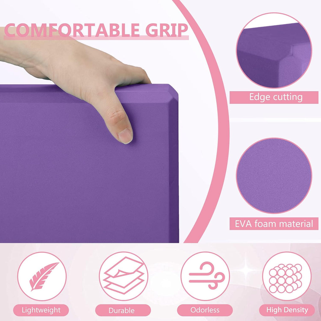12 Pack EVA Foam Yoga Blocks for Beginners