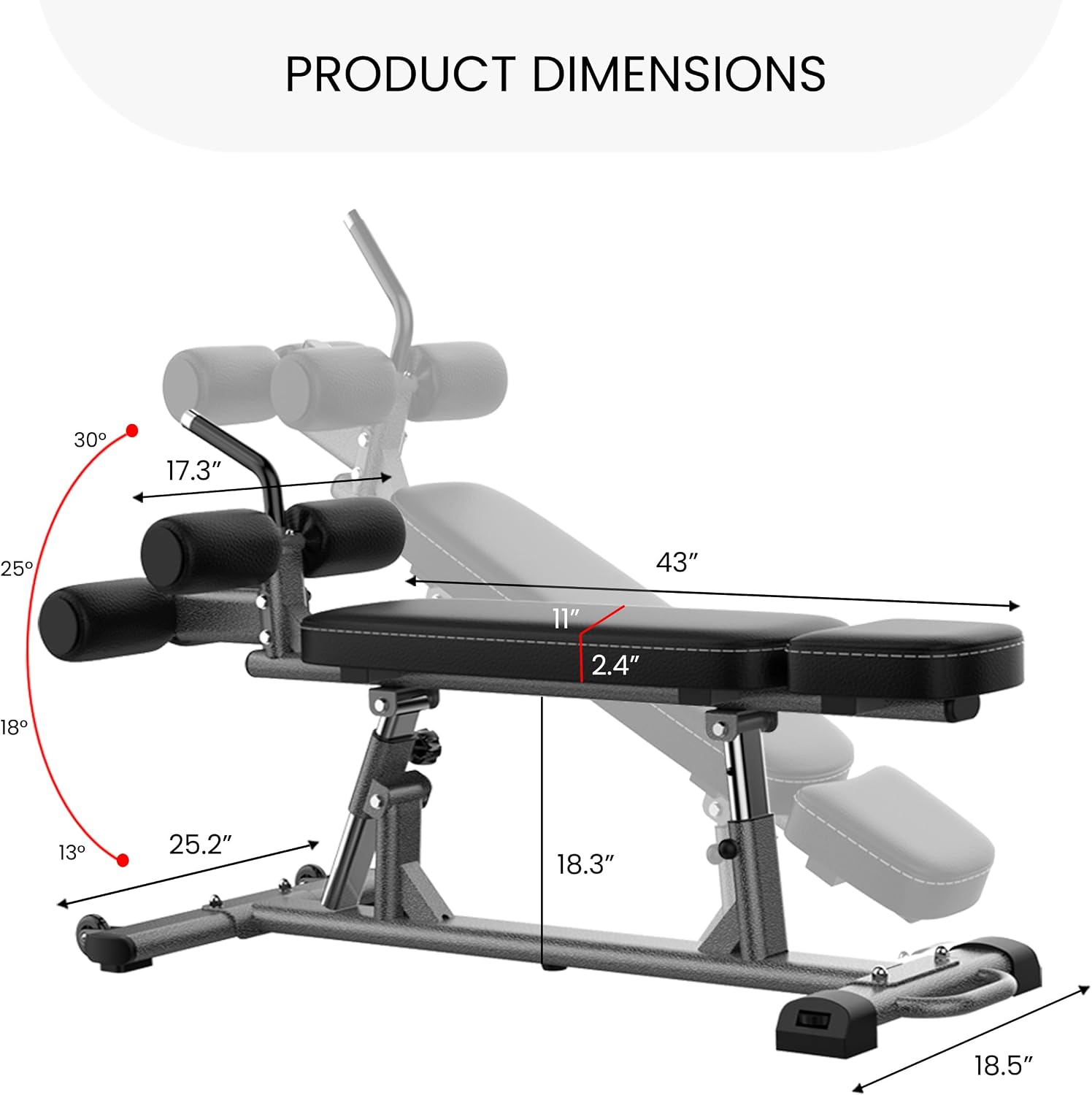 Adjustable Sit Up Bench with Reverse Crunch Handle