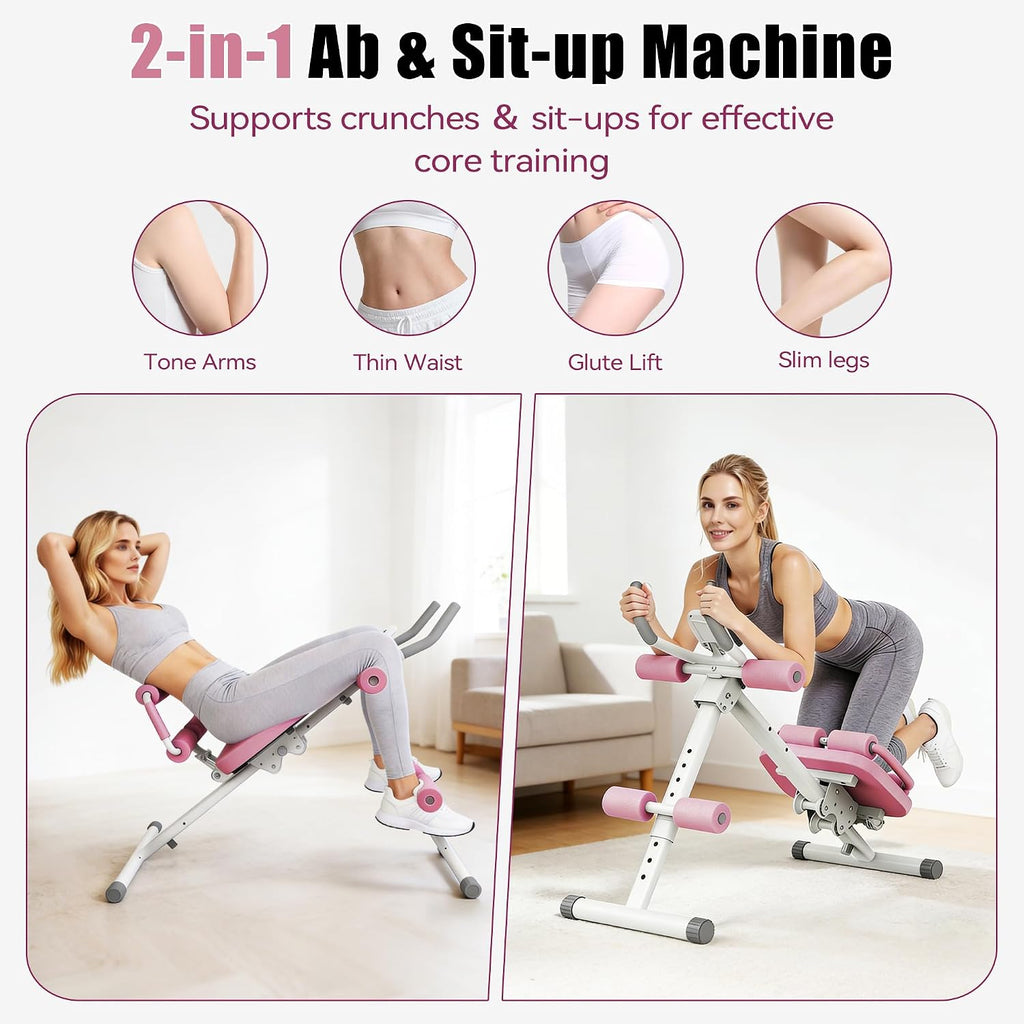 2-in-1 Foldable Adjustable Ab Workout Machine
