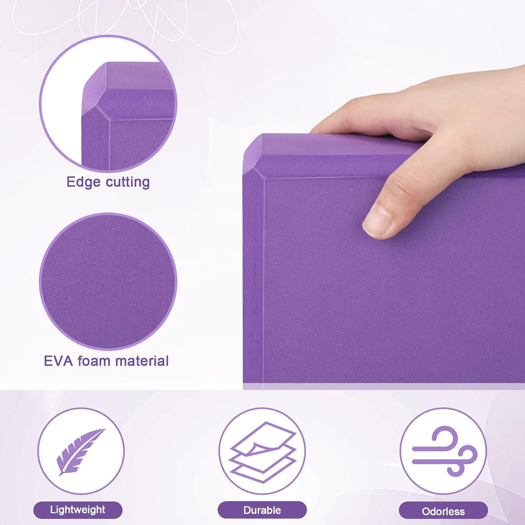 20 Pack Purple High Density EVA Yoga Blocks