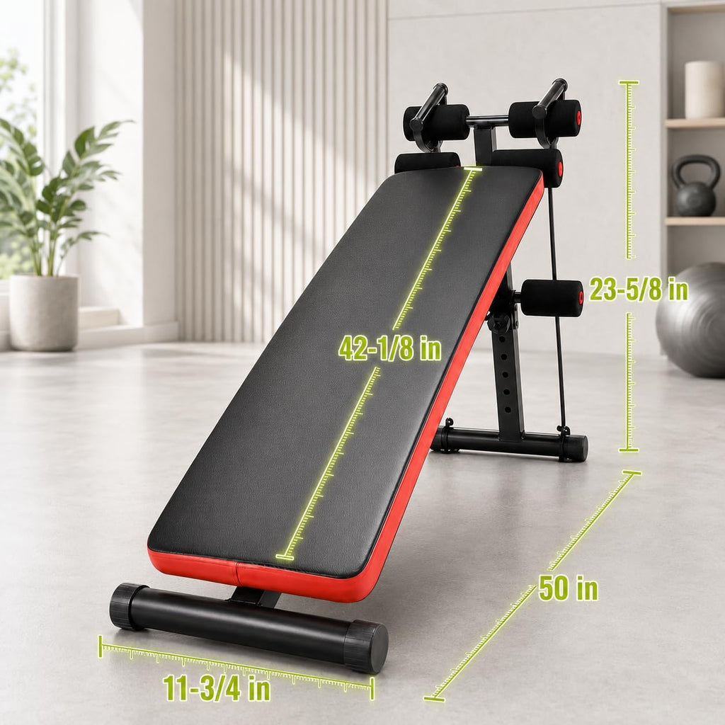 Foldable Adjustable Decline Sit Up Ab Bench