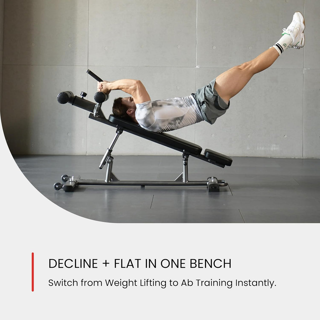 Adjustable Sit Up Bench with Reverse Crunch Handle
