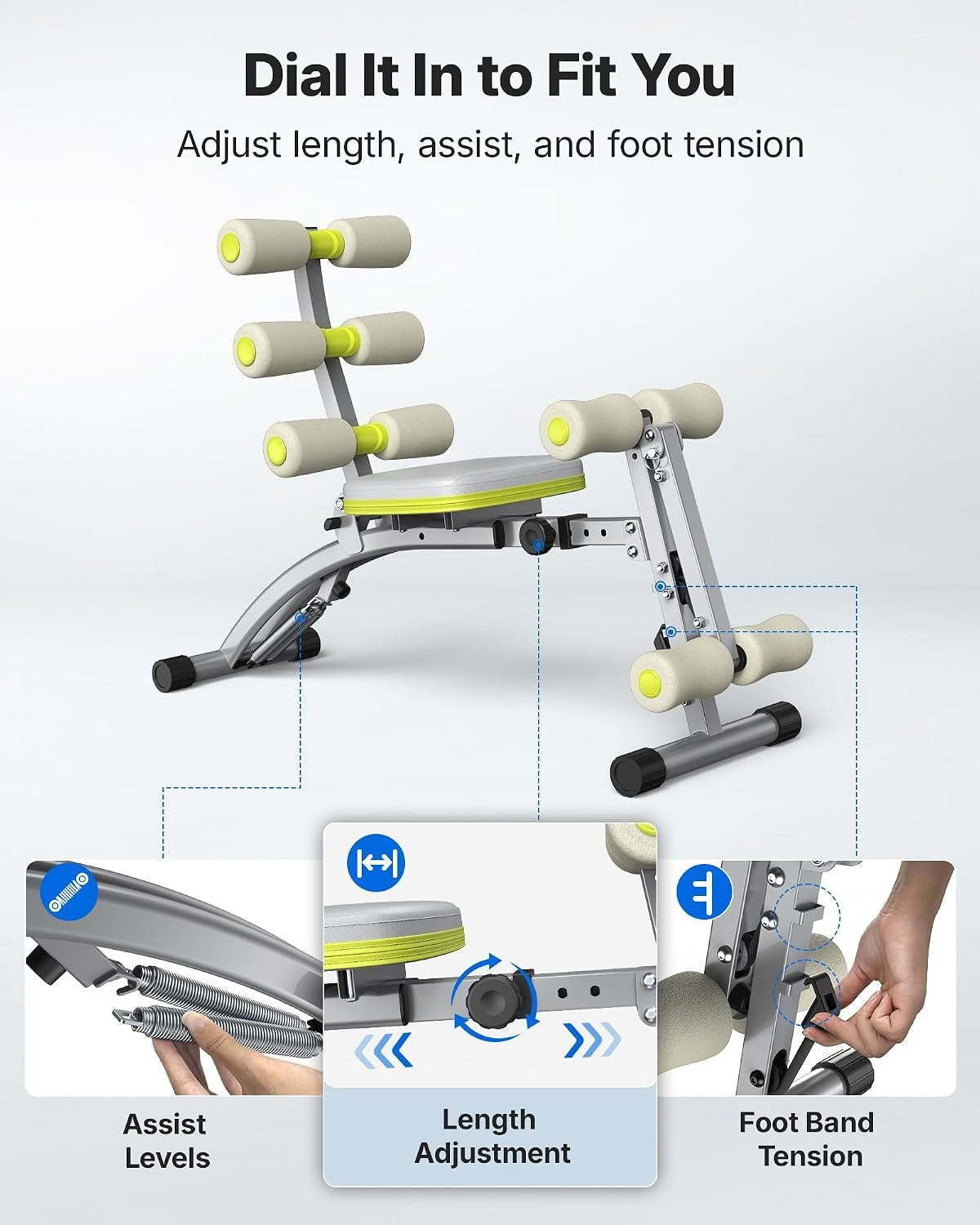 Multi-Functional Adjustable Rebound Ab Trainer