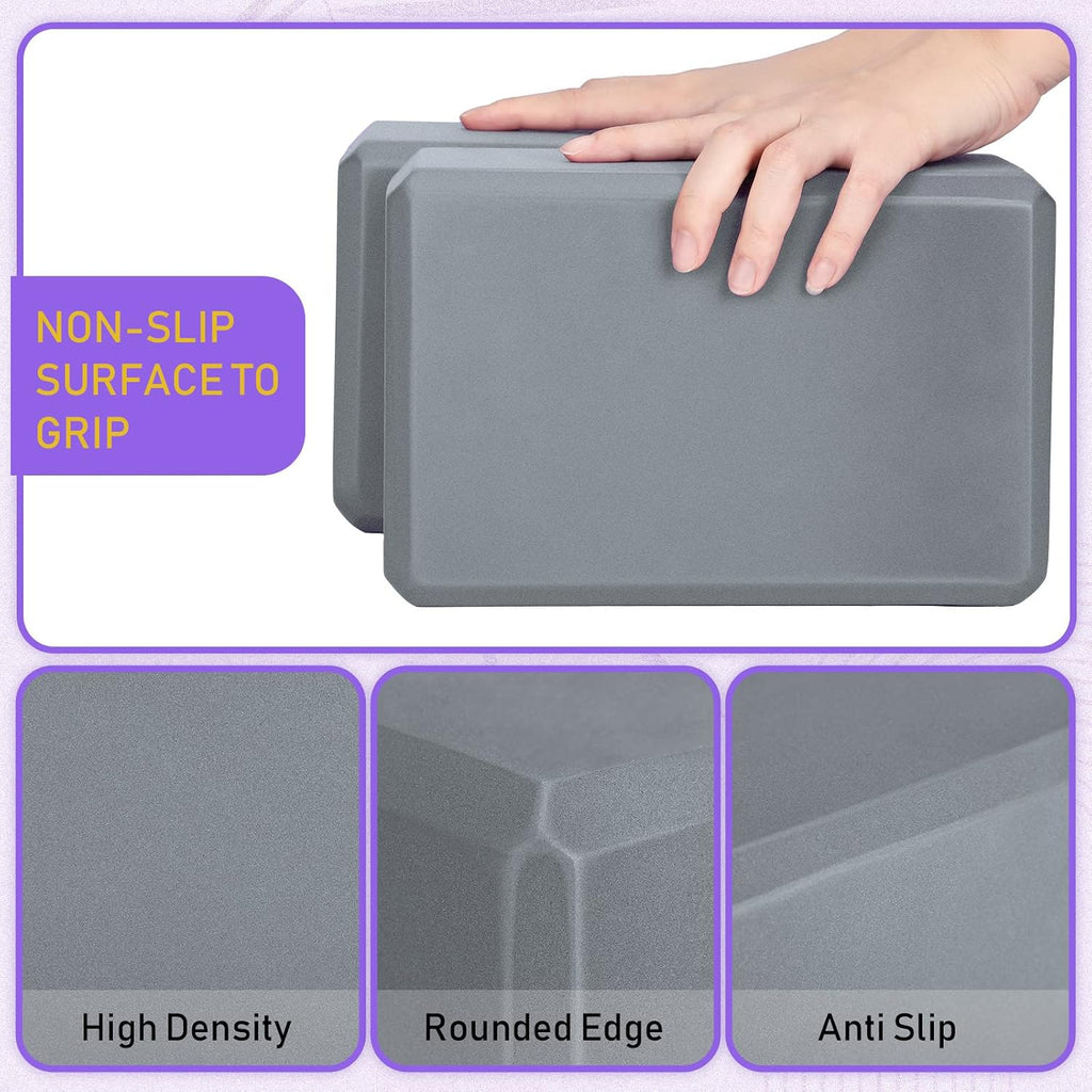 6 Pack Non Slip EVA Foam Yoga Blocks