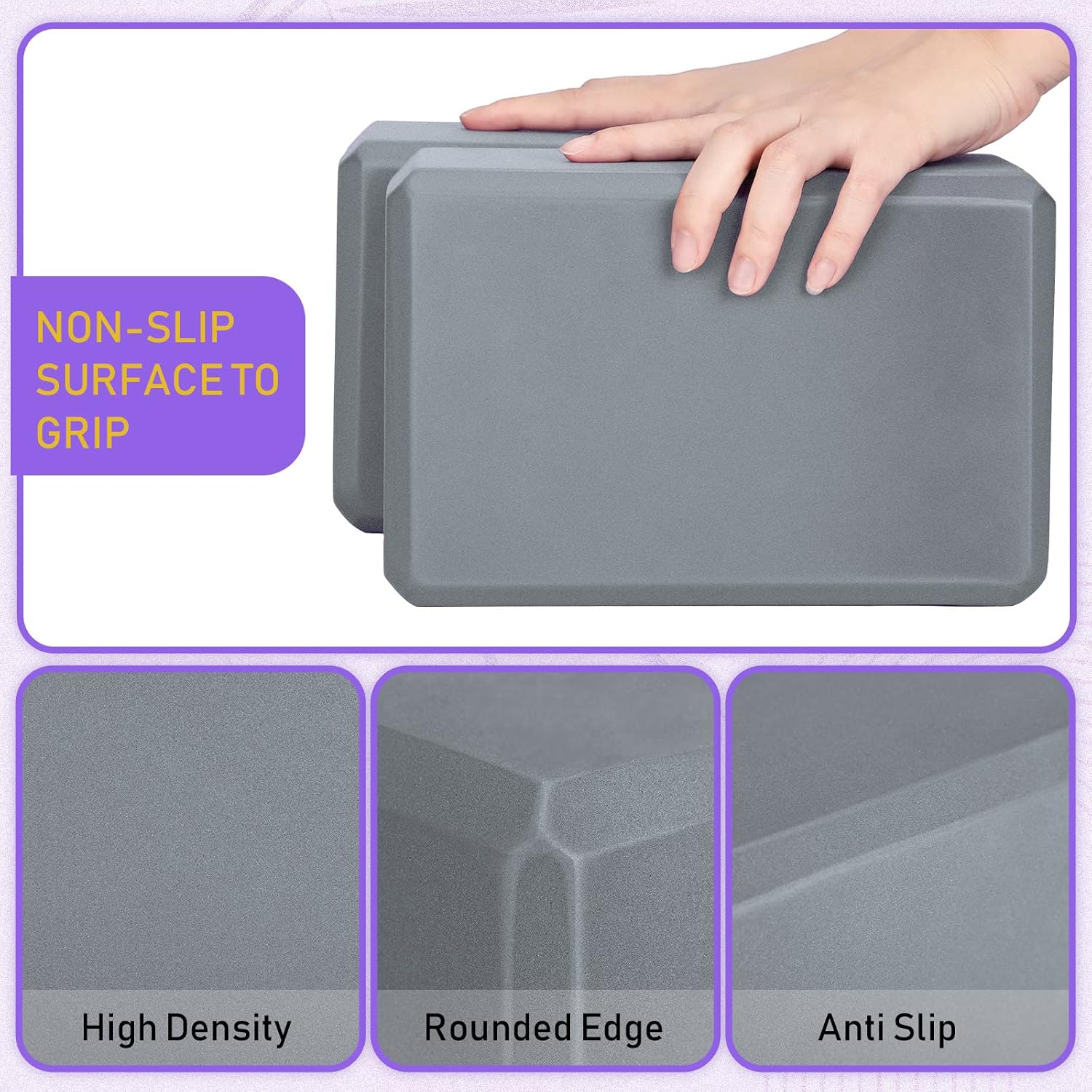 6 Pack Non Slip EVA Foam Yoga Blocks