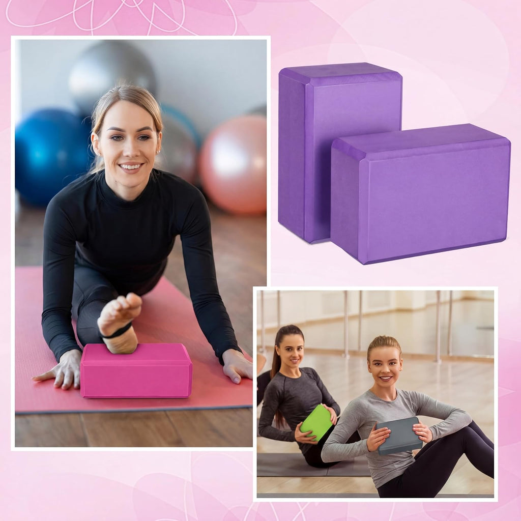 12 Pack EVA Foam Yoga Blocks for Beginners