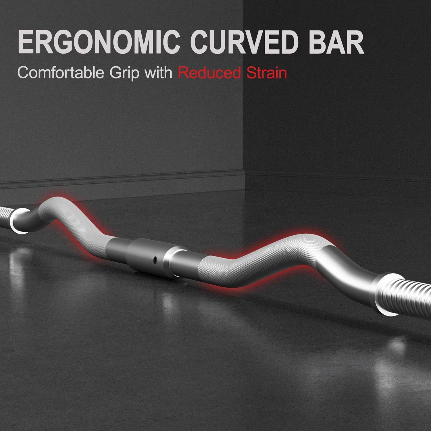 Adjustable W-Shaped Curl Bar Weight Set