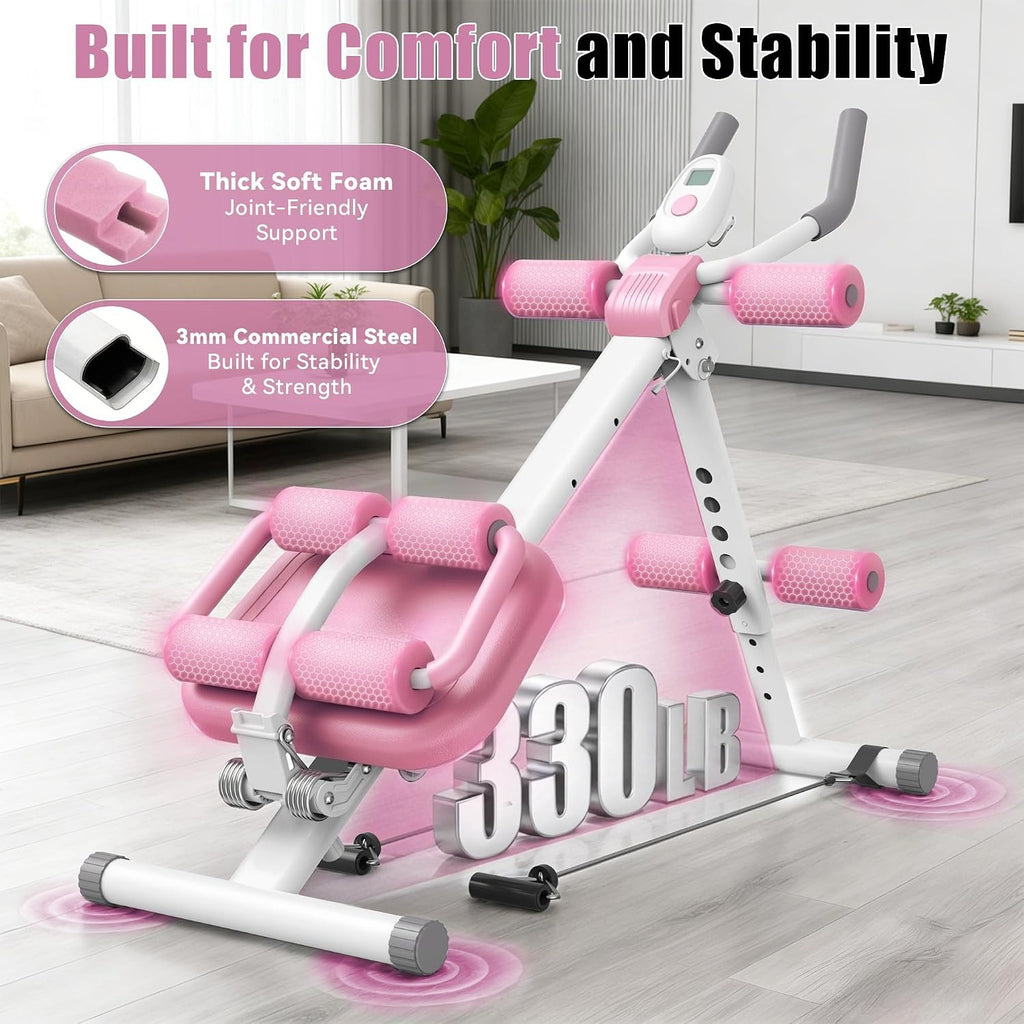2-in-1 Foldable Adjustable Ab Workout Machine