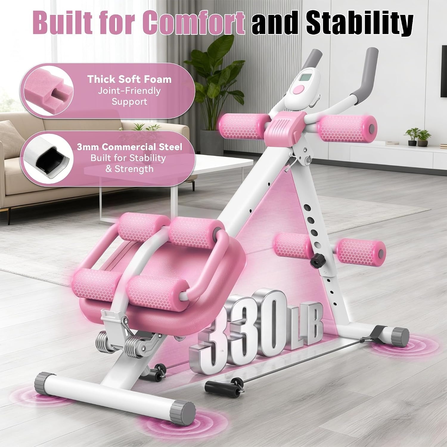 2-in-1 Foldable Adjustable Ab Workout Machine