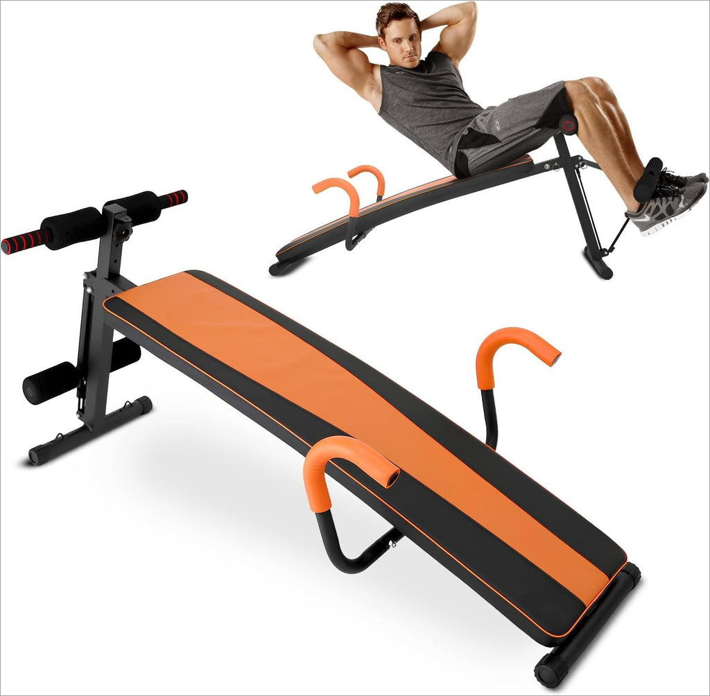Adjustable Decline Sit Up Bench with Crunch Handle
