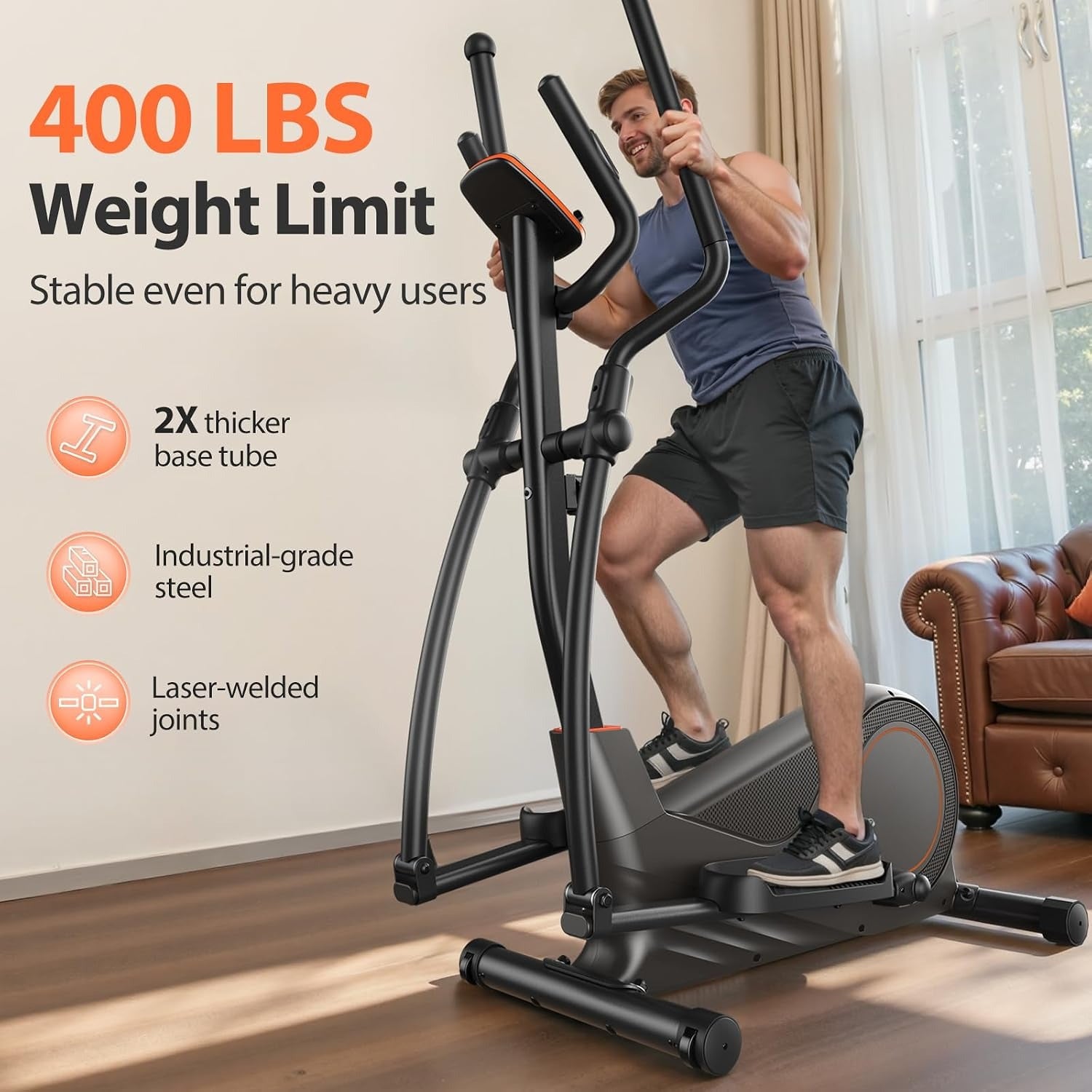Magnetic Kinomap Compatible Home Elliptical Trainer