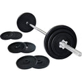 45lb Cast Iron Barbell Weight Plate Set