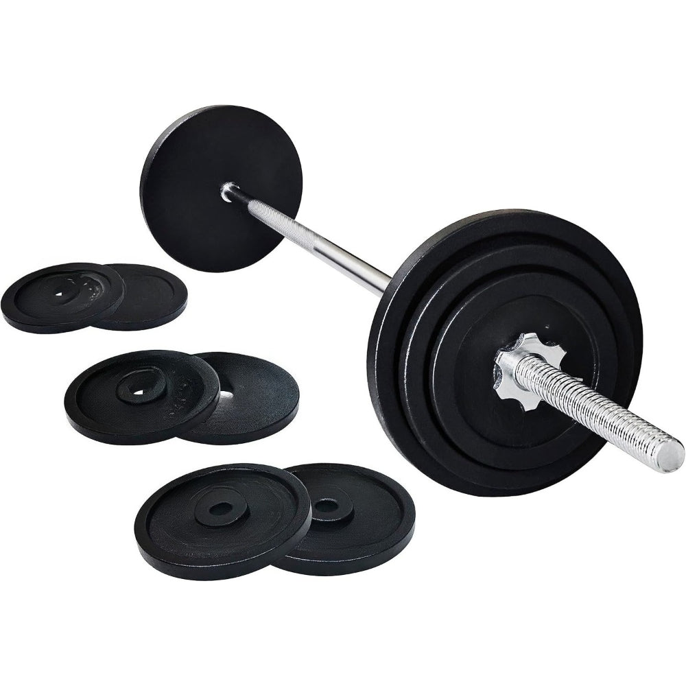 45lb Cast Iron Barbell Weight Plate Set